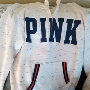 New VS pink large half zip.